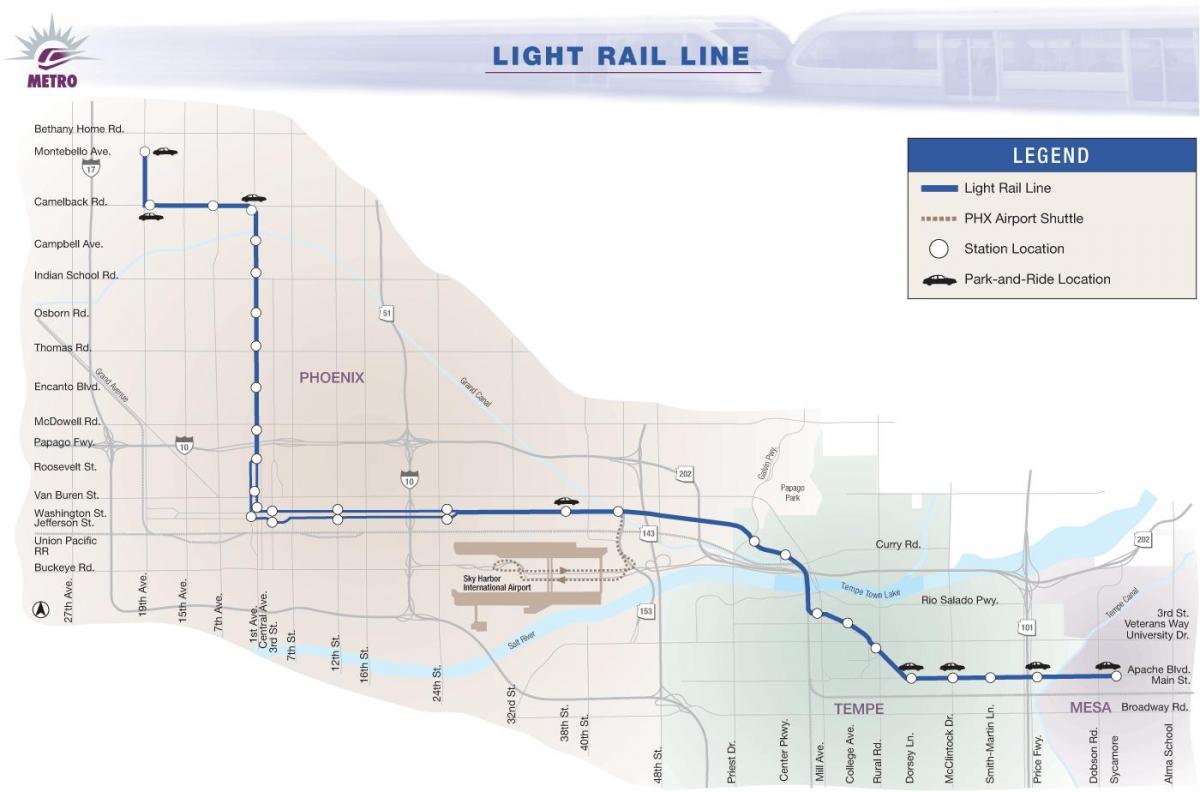 Phoenix light rail mappa 2016