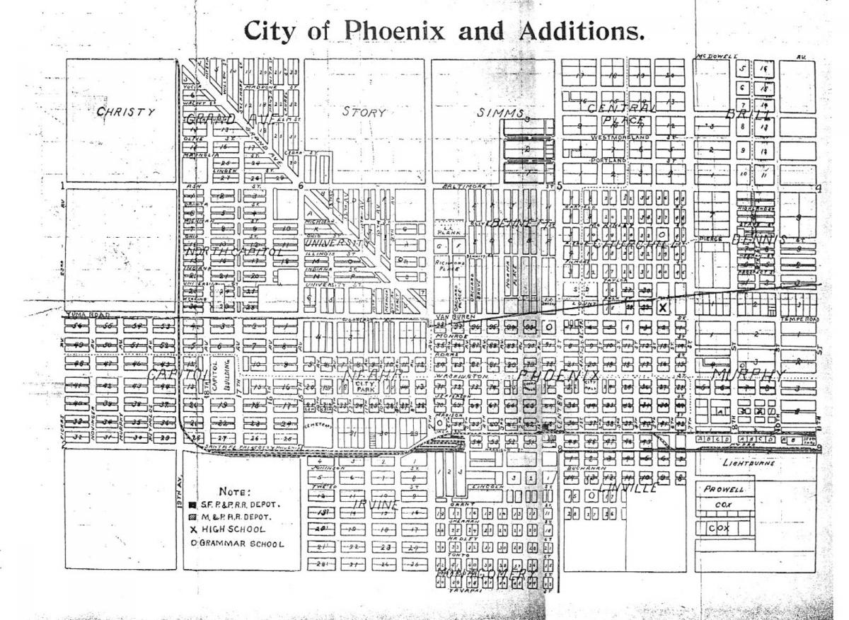 mappa della metropolitana di Phoenix