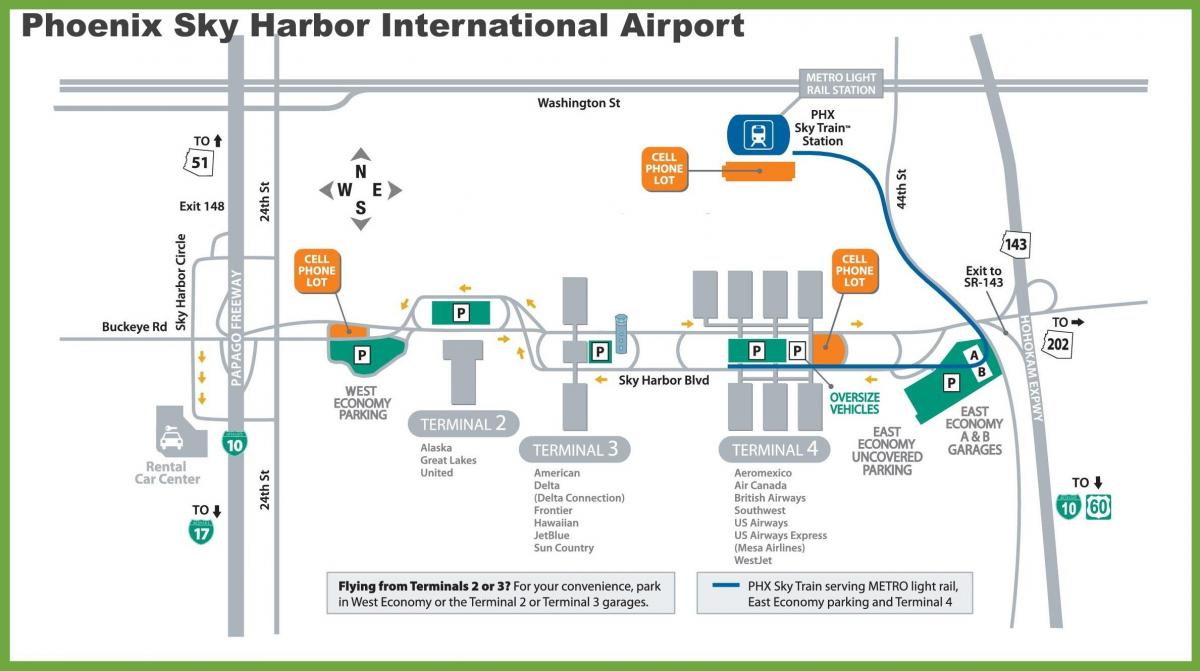 Phoenix aeroporto cancello mappa