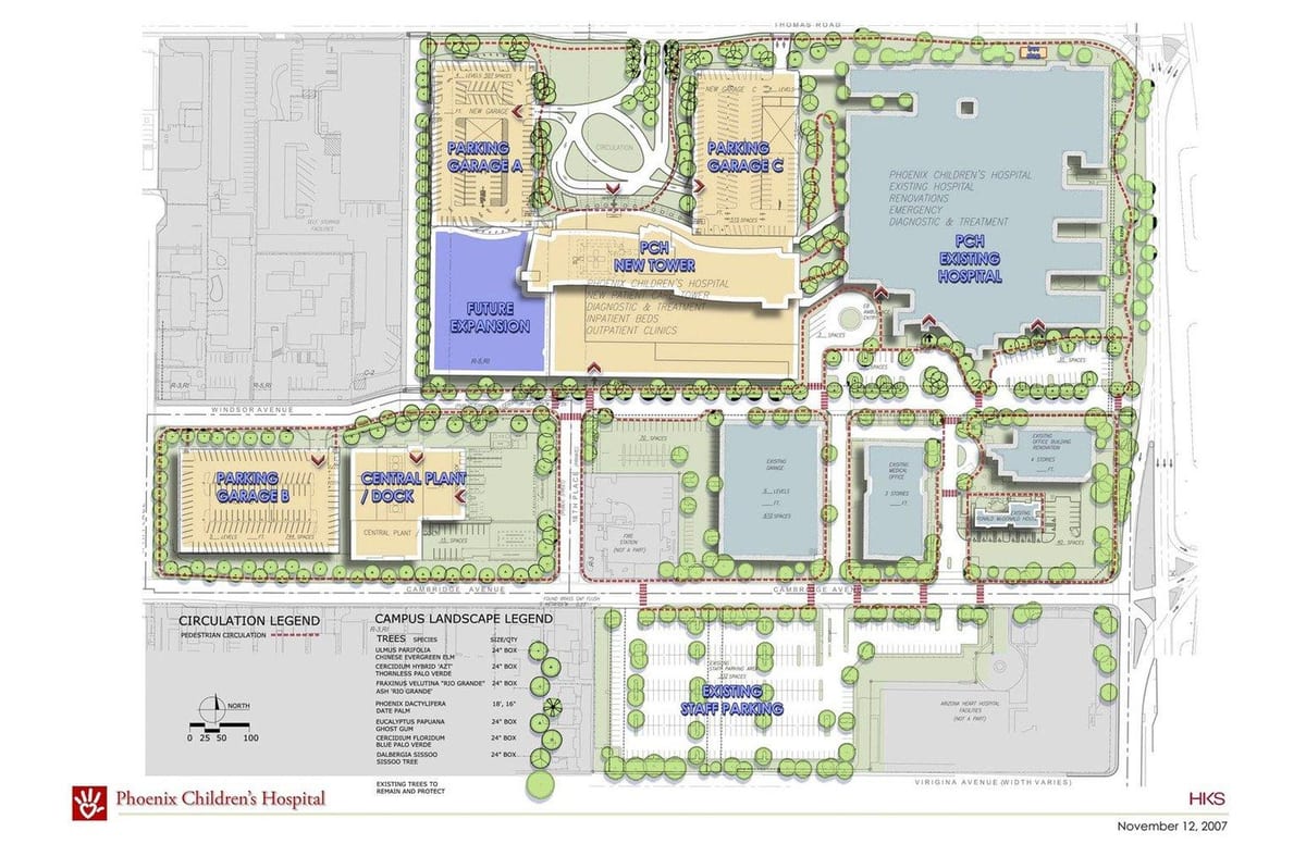 Phoenix ospedali mappa