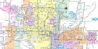 Città di Phoenix Arizona mappa