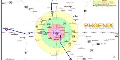 Mappa della zona di Phoenix